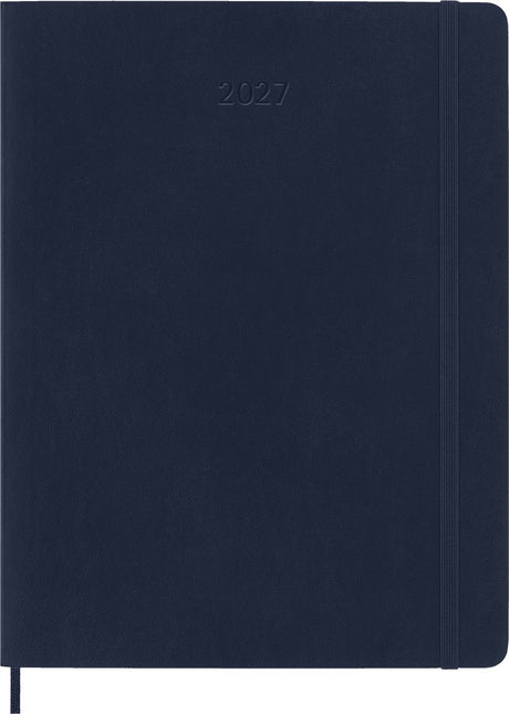 Agenda Moleskine 12 mois - 2027 - hebdomadaire - xl - couverture souple - bleu saphir