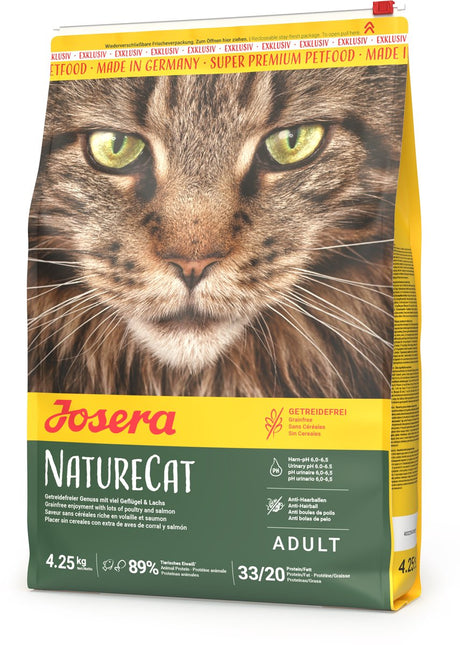 Josera naturecat - nourriture pour chat - sans céréales - haute teneur en protéines - poulet et saumon - 10kg