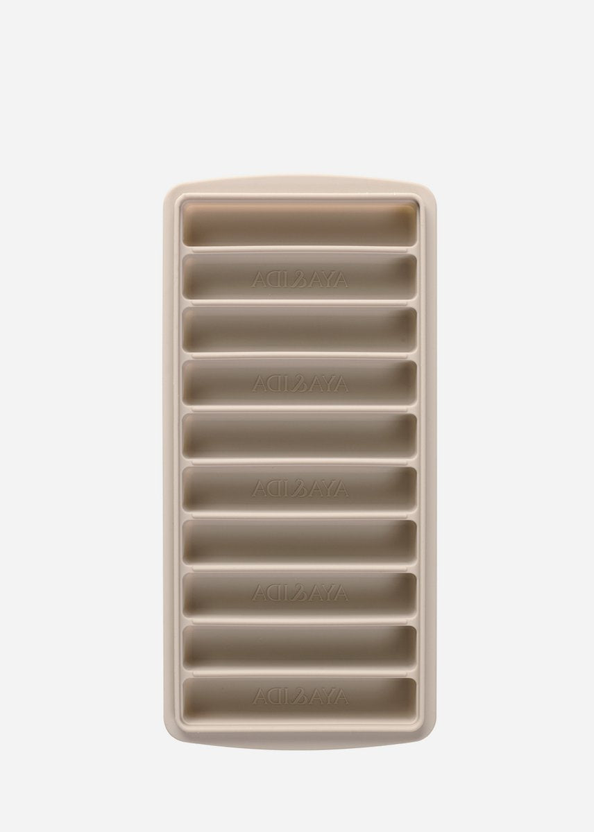 Aya ida aya ida - bac à glaçons - moule à glaçons - moule à glaçons en silicone avec couvercle - sans BPA - réutilisable - glaçons allongés pour bouteilles - boissons froides - beige crème