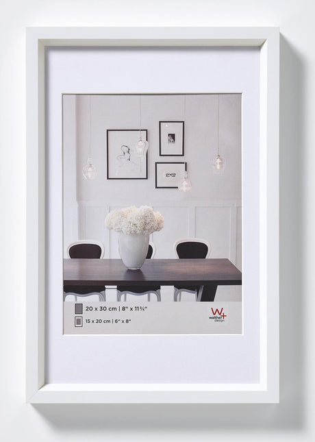 Style Walther en acier - cadre en plastique - format photo 20x30 cm - blanc
