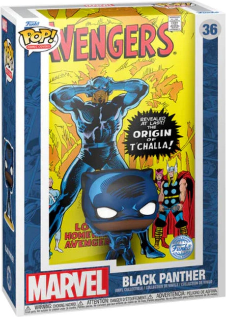 Funko-pop ! couverture de la bande dessinée : panthère noire 36 exclusive aux Avengers