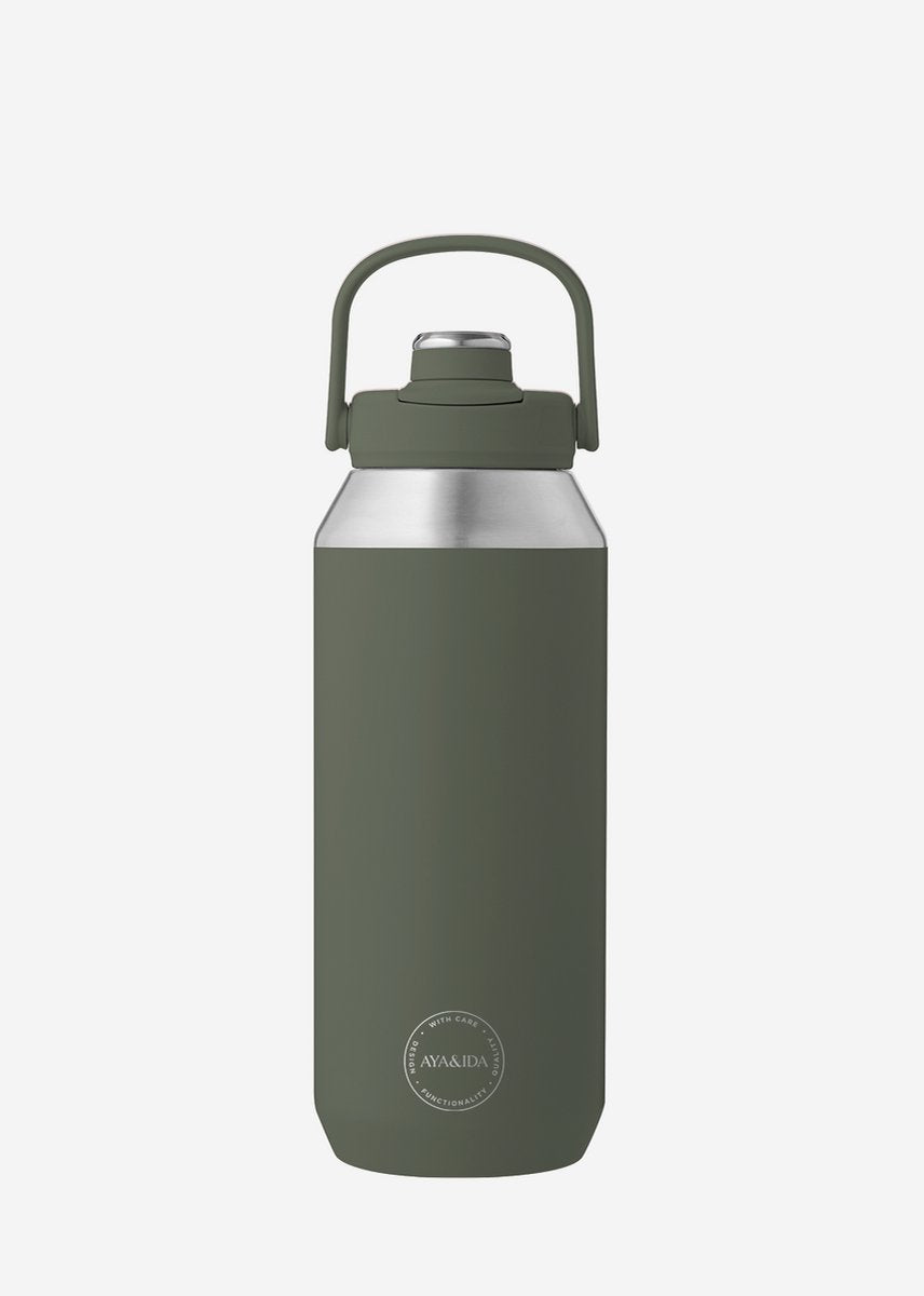 Aya ida aya ida - bouteille de sport - gourde - bouteille thermos - bouteille d'eau - acier inoxydable - 950 ml - vert tropical