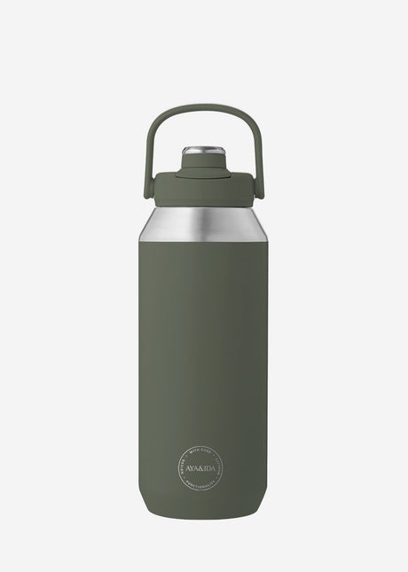 Aya ida aya ida - bouteille de sport - gourde - bouteille thermos - bouteille d'eau - acier inoxydable - 950 ml - vert tropical
