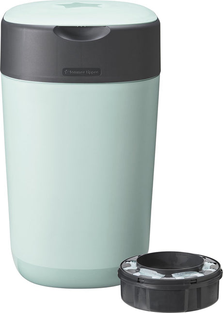 Poubelle à couches Tommee tippee twist click - pour jusqu'à 33 couches - 1 cassette de recharge - vert
