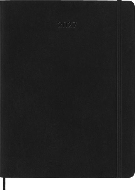 Agenda Moleskine 12 mois - 2027 - hebdomadaire - xl - couverture souple - noir
