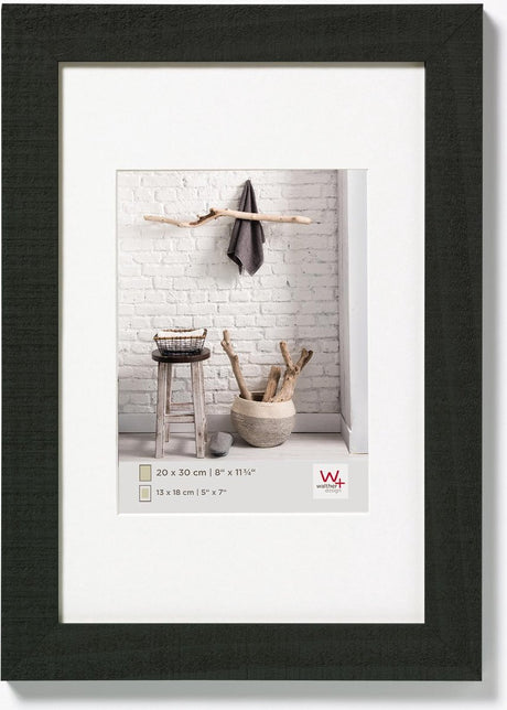 Walther home - cadre en bois - format photo 20 x 30 cm - noir