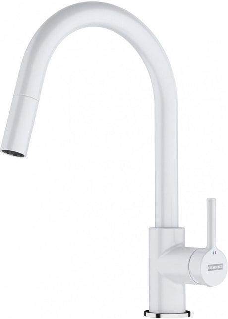Franke lina - robinet de cuisine fc 6051.094 avec douchette extractible, blanc glace 115.0626.081