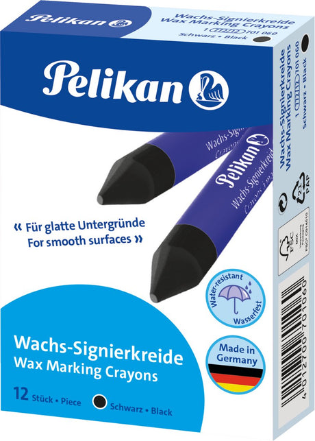 Craie de marque Pelikan 772 - noire - 12 pièces