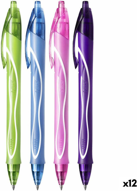Stylo gel Bic gel-ocity séchage rapide 4 couleurs 12 pièces