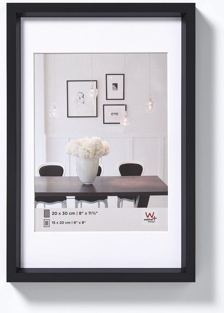 Style Walther en acier - cadre en plastique - format photo 50x70 cm - noir