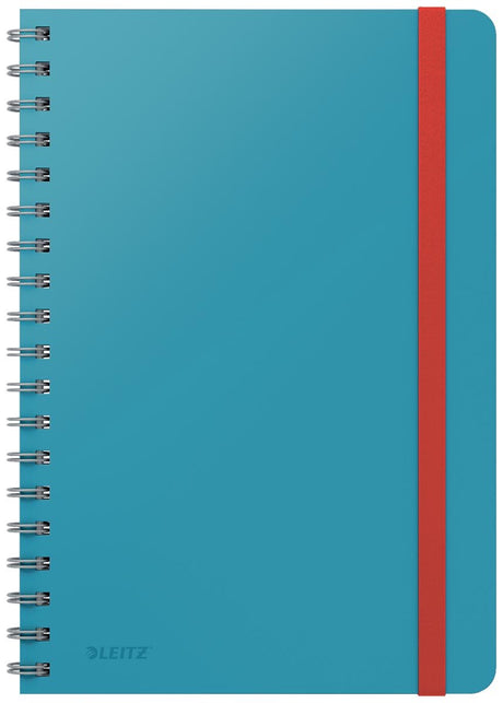 Leitz Carnet Cosy B5 Ligné Soft Touch - Carnet à Couverture Rigide - Reliure à Spirales - Idéal pour Le Bureau à Domicile et le Travail à Domicile - Bleu Serein