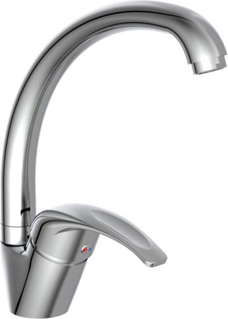 Schütte schütte eenknops mélangeur avec bec rond diziani chrome -colored