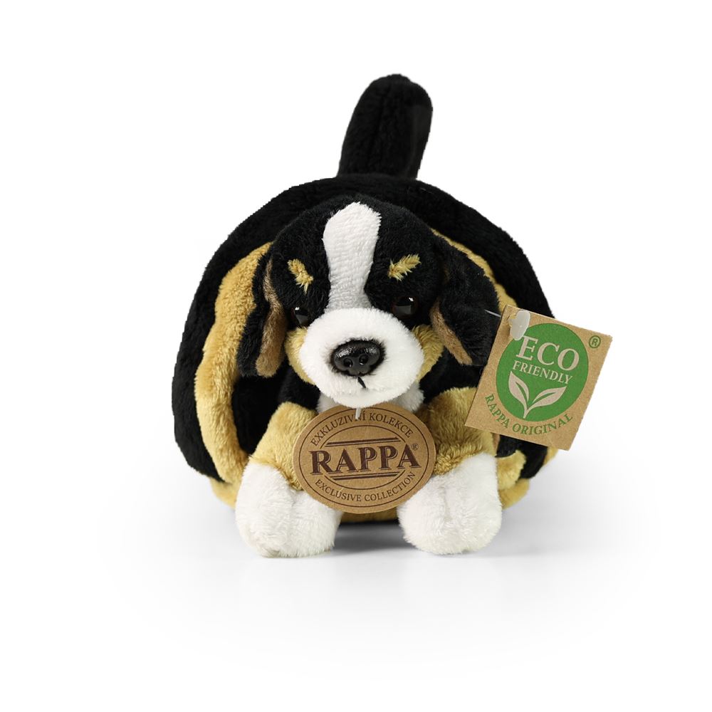 Peluche chien bernois avec cage 15 cm eco-fri