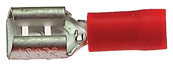 Connecteur de chaussures de câble Femelle à moitié isolée 6,3 x 0,8 rouge (100 pièces)