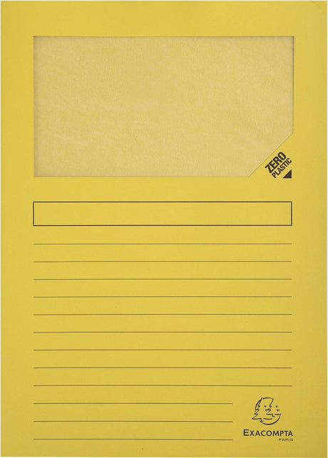 Exacompta l-map met venster forever geel pak van 100 stuks