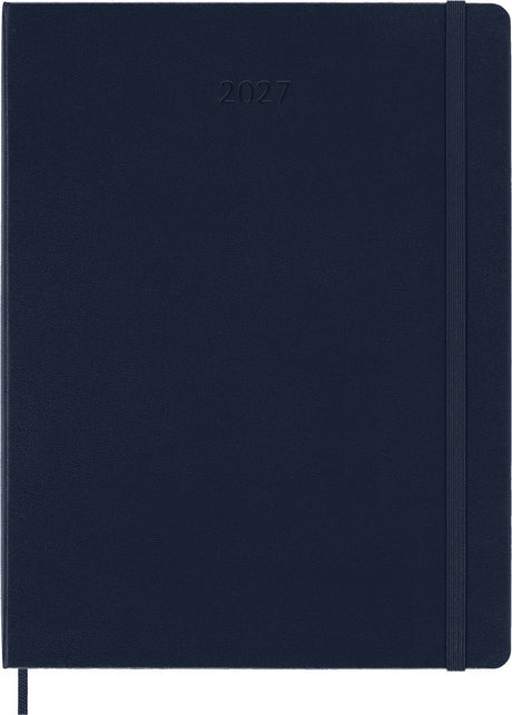 Agenda 12 mois Moleskine - 2027 - hebdomadaire - xl - couverture rigide - bleu saphir
