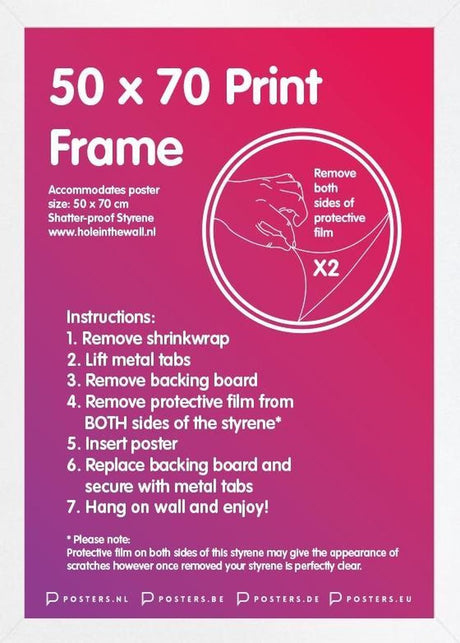 Cadre d'échange limité Gb eye 50x70cm blanc - mdf