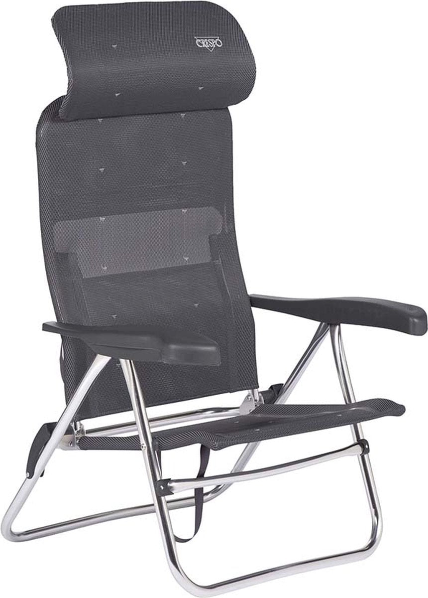 Crespo - chaise de plage - al 205 - compacte - gris foncé