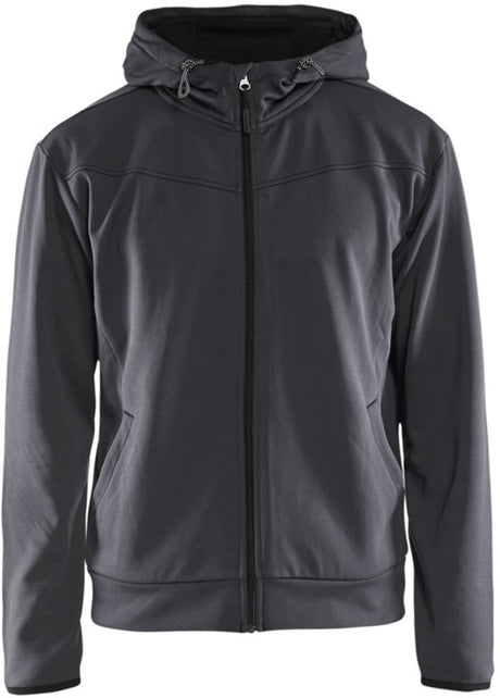 Blåkläder 3363-2526 sweat à capuche avec fermeture éclair gris moyen noir - taille 4xl