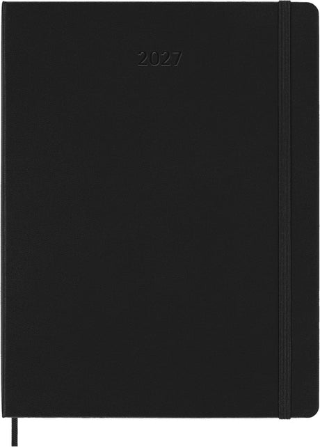 Agenda Moleskine 12 mois - 2027 - hebdomadaire - xl - couverture rigide - noir