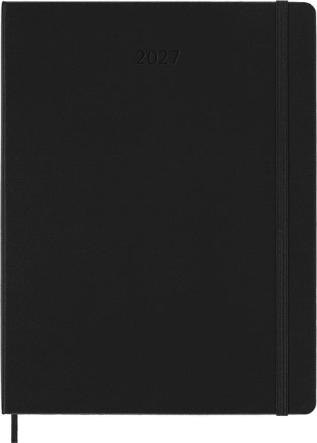 Moleskine Agenda 12 mois - 2027 - semainier professionnel - vertical xl - couverture rigide - noir