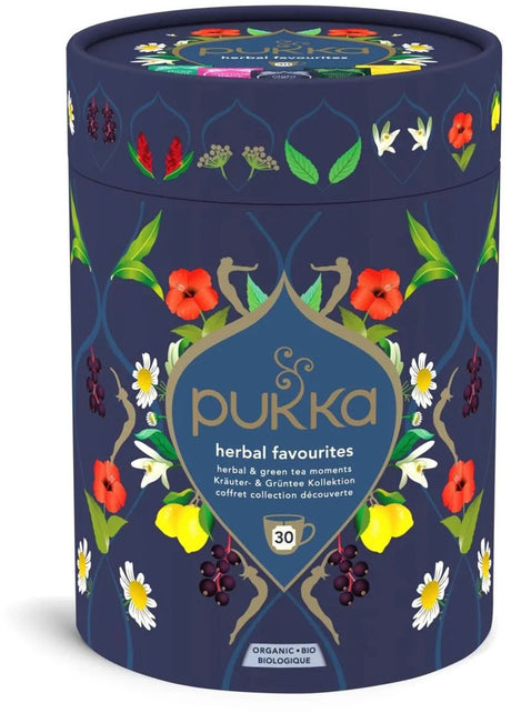 Coffret cadeau collection Pukka tea favorites - 30 sachets de thé - tisane de thé vert biologique - 5 x 6 sachets - pack valeur thé