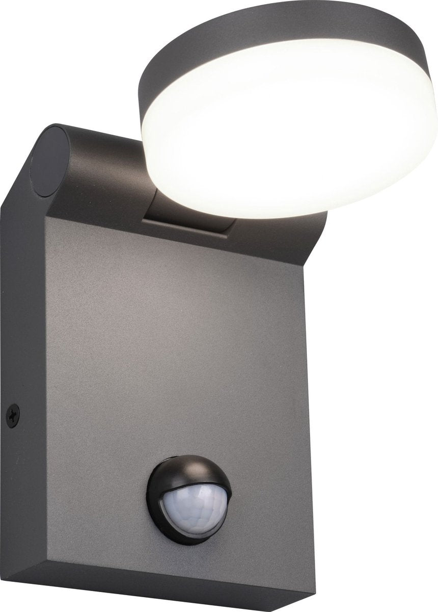 Trio adour - applique - anthracite - incl. 1x SMD 7,5W - couleur de lumière réglable - détecteur de mouvement - éclairage extérieur - IP44