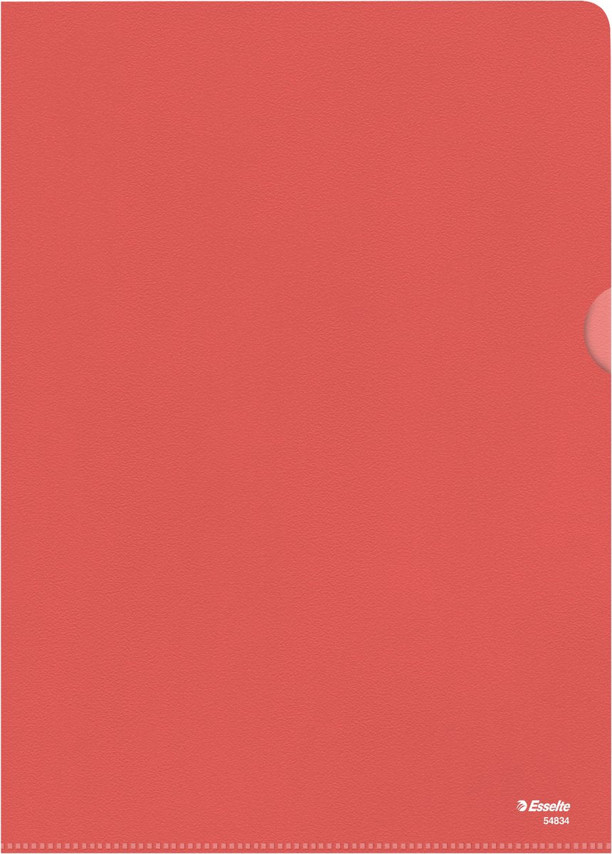 Dossier standard Esselte a4 - feuille pp 0,11 mm - 100 pièces - rouge