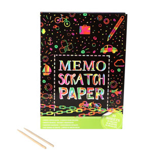 Papier mémo scratch a4 50 feuilles + 2 stylos | 7 pièces