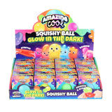Incroyable boule squishy cool qui brille dans le noir couleurs assorties | 12 pièces