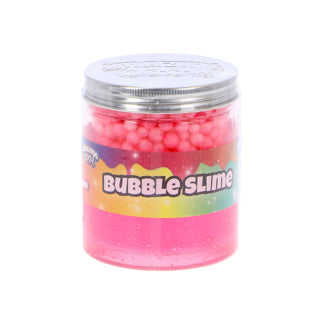 Incroyable mélange et purée de pots de slime à bulles fraîches