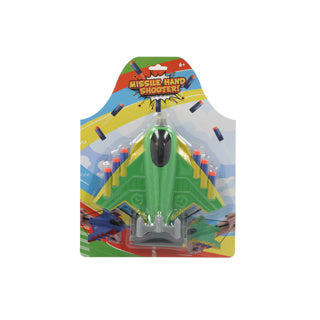 Avion de tir d'alerte avec fléchettes en mousse 3 assortis | 3 pièces