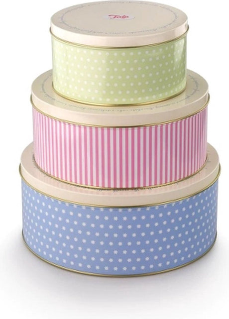 Tala originals - set de boîtes à biscuits - 3 boîtes à biscuits hermétiques - pastel - pour biscuits, tartes - empilables durables - avec couvercle de fermeture