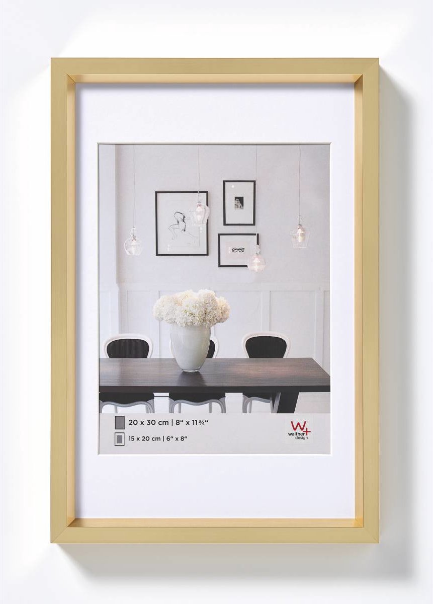 Style Walther en acier - cadre en plastique - format photo 40x50 cm - doré