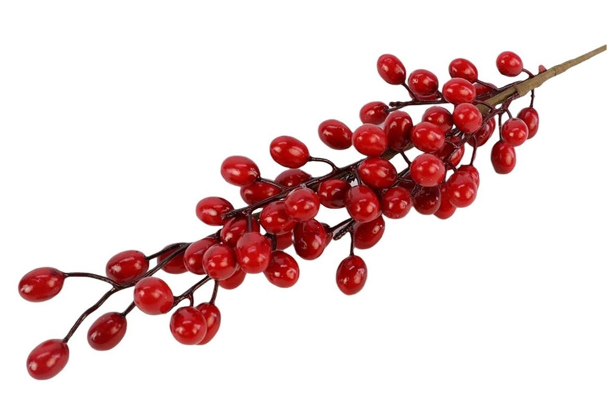 HBx natural living branche artificielle baie l-62 rouge