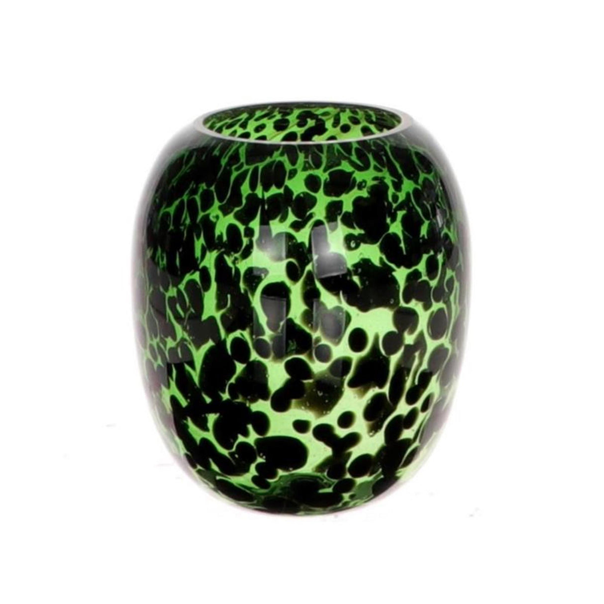 Hbx natural living vase panthère verre ø18xh20,5cm vert