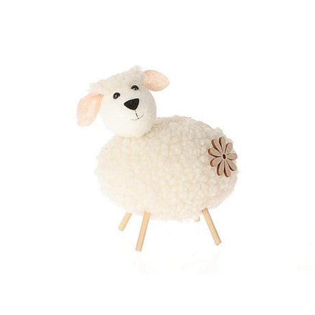 Hbx natural living déco mouton sur pattes h6cm blanc