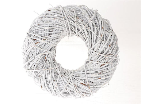 Hbx couronne de vie naturelle twister dia 35cm blanc délavé