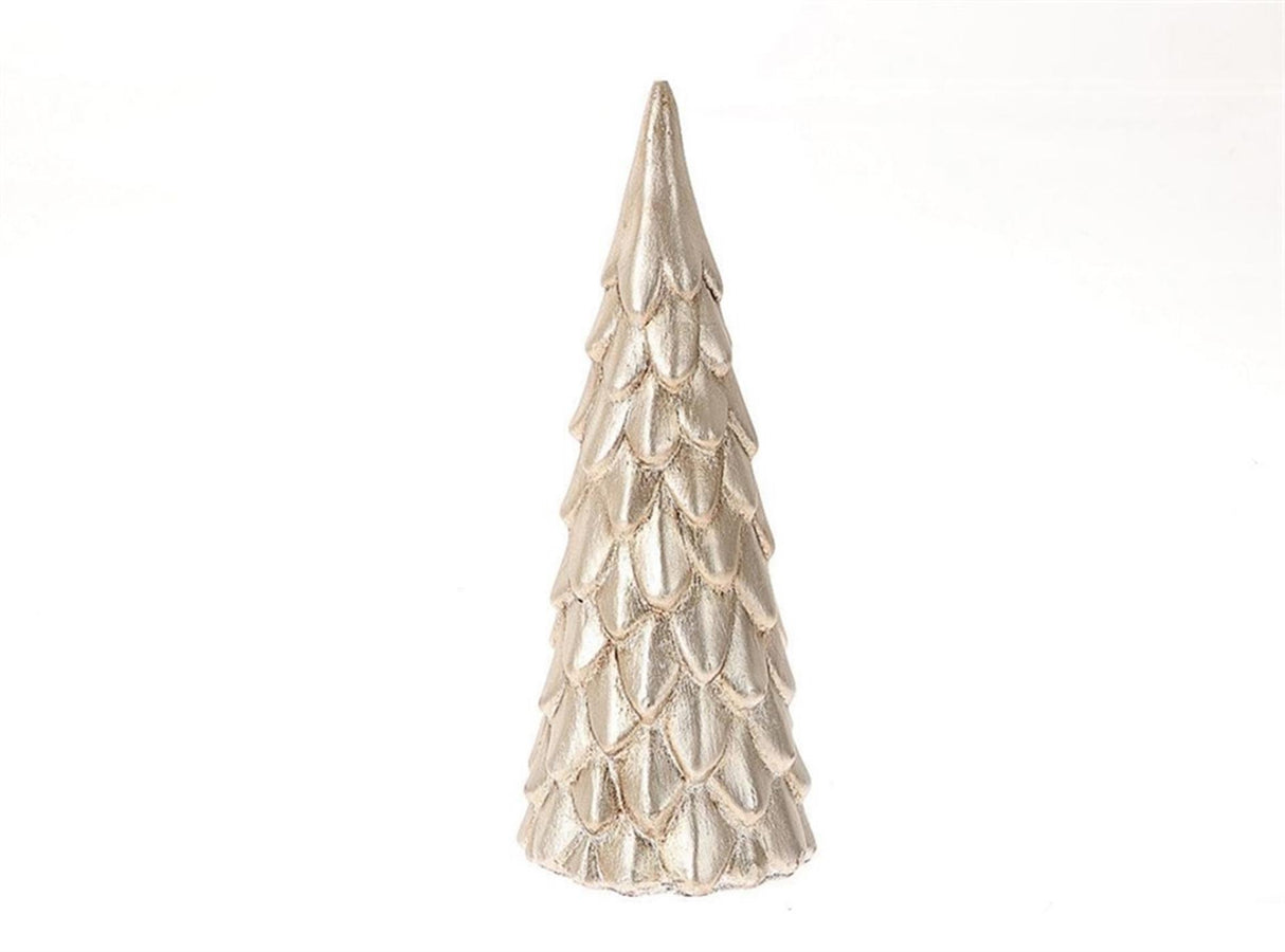 HBx statue vivante naturelle forêt d'arbres de Noël 9,5x8x23cm argent