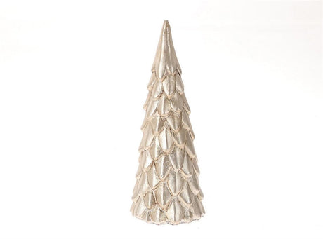 HBx statue vivante naturelle forêt d'arbres de Noël 9,5x8x23cm argent