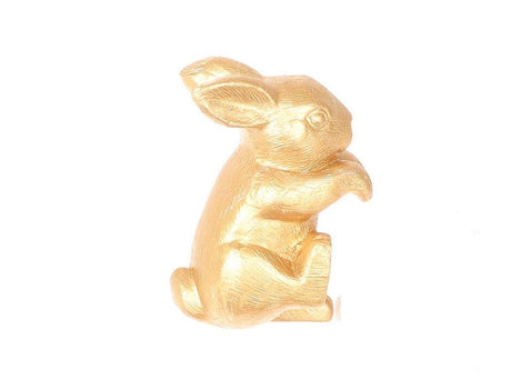HBx naturel vivant pot de fleur cintre lapin couleur or