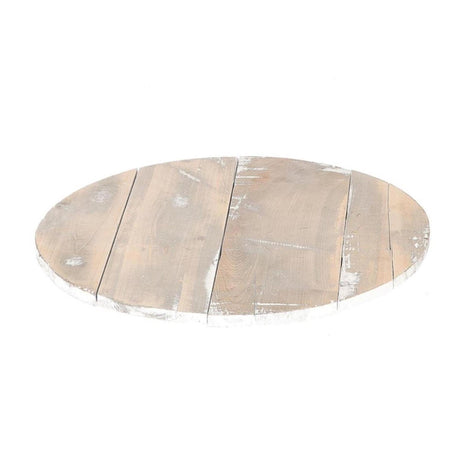Hbx natural living plateau en bois gris patiné Ø38xh3cm