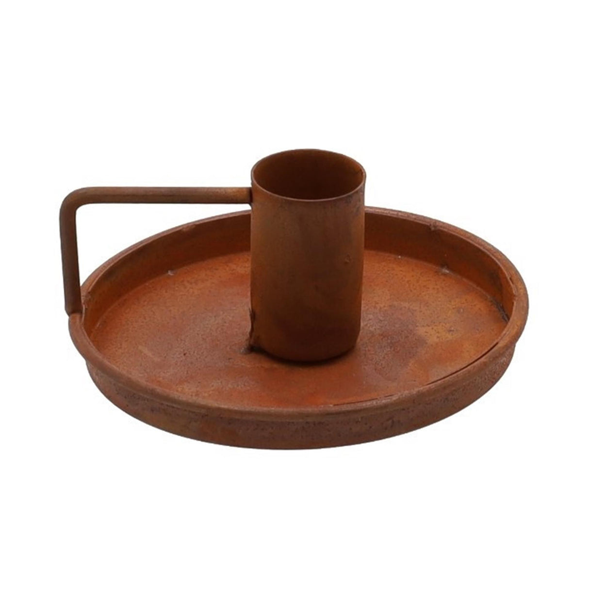 Hbx natural living bougeoir dia9,3x4cm rouille