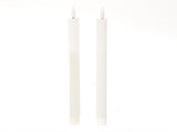 HBX natural living bougie de dîner flamme LED 24,5cm blanc