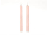 HBx natural living bougie de dîner flamme LED 24,5cm rose