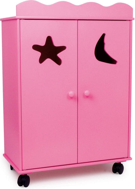 Small foot - armoire de poupée en bois rose