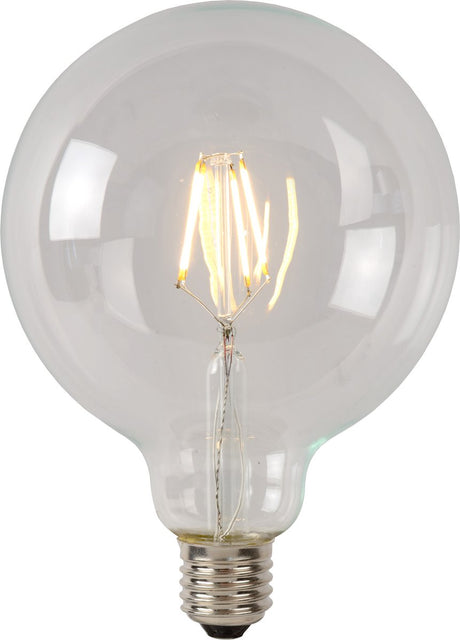 Lucide g125 classe b - lampe à filament - ø 12,5 cm - LED dimmable - E27 - 1x7W 2700K - transparent