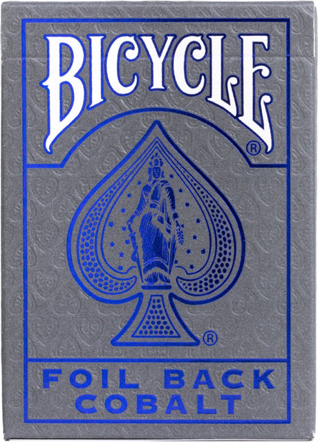 Bicycle metalluxe cobalt rider back - cartes à jouer premium - poker - finition feuille froide - objet de collection