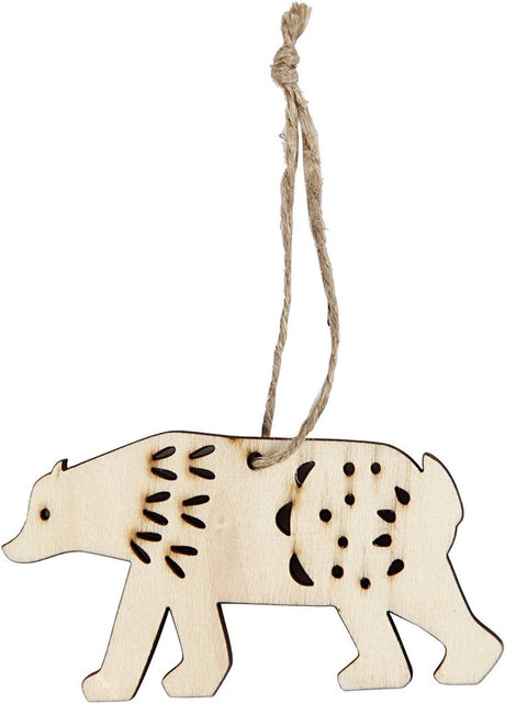 Société créative https : www.ccobby.nl ornament-ice-bear-h-4-5-cm-d-0-5-cm-w-7-5-cm-4-piece-1-box