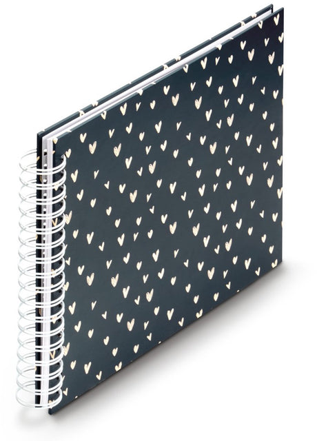 Hama album à spirales Lovely - 28x24 cm - 50 pages blanches - bleu